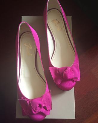 Ballerine fucsia con fiore