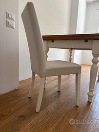 4 Sedie ecopelle bianco