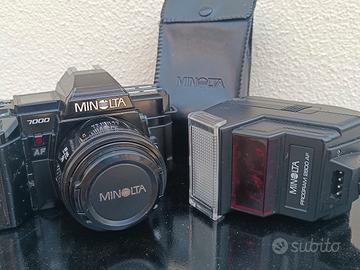 macchina fotografica Minolta af 6000+Flash+back 70