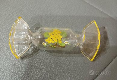 Caramella dipinta a mano in vetro di Murano