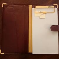 Porta-blocco note in pelle, vintage
