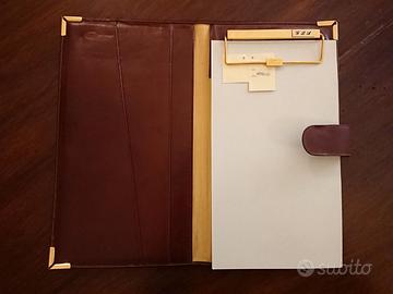 Porta-blocco note in pelle, vintage