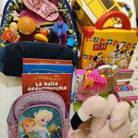 lotto bambina giocattoli zaino Frozen 