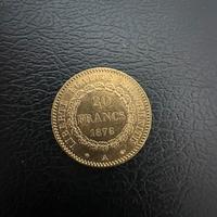 Moneta oro 20 franchi 1876