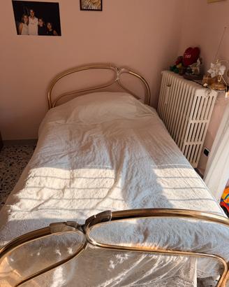 Letto in ottone con materasso