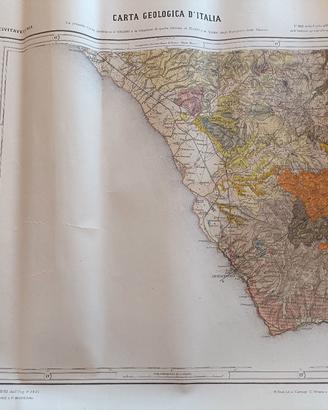 Cartine geologiche Lazio fine Ottocento 