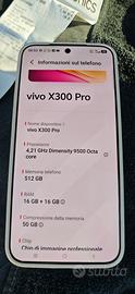 Vivo x300 pro 25 giorni bianco