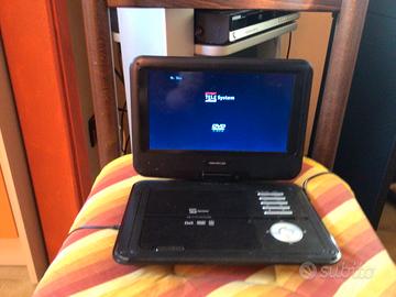 LETTORE DVD PORTATILE + TV DVB-T2 CON ACCESSORI