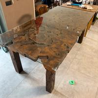 Tavolo artigianale in legno massello + 6 sedie