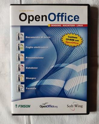 CD ROM Open office 2008 con manuale italiano