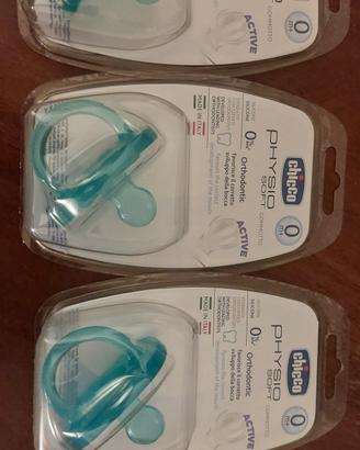 ciucci chicco in silicone, nuovi, sigillati