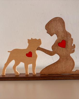 Donna con cane - Artigianale