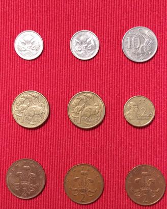 lotto monete Australia anni da 1971 a 1994