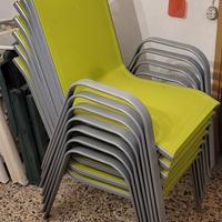 sedie da giardino verdi