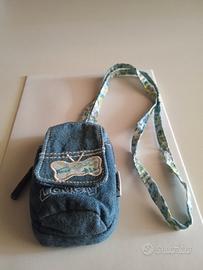 Custodia telefono blu jeans con farfalla Onyx donn