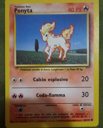 Carta Pokemon PONYTA 1999-2000 Wizards