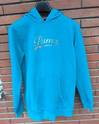Felpa Vintage puma celeste e argento 