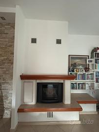 Caminetto a pellet Palazzetti con doppia canalizza