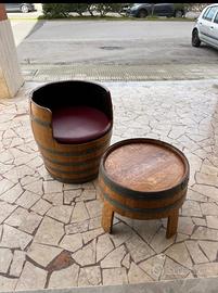 Tavolo e poltrona in legno