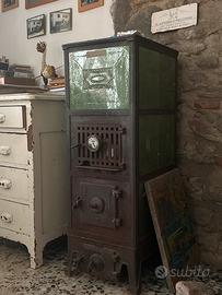 Stufa ghisa e maiolica