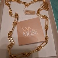 Collana Muse in bronzo color oro 