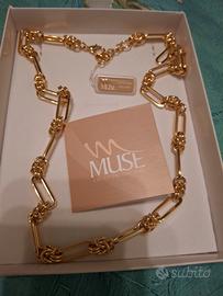 Collana Muse in bronzo color oro 