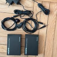 HDMI extender + HDMI splitter