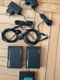HDMI extender + HDMI splitter