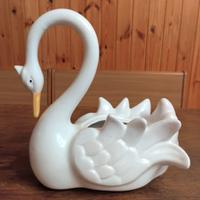 Cigno porta vaso in ceramica 