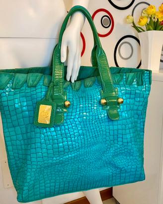 Roberto Cavalli alligatore borsa tote