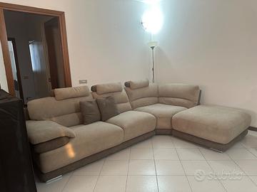 Divano angolare con chez Long beige