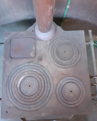 Stufa a legna vintage quattro bocche mod T 5 in 