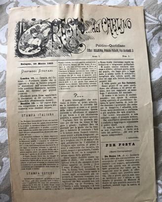 Il resto del carlino riproduzione copia n1  1885