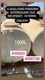 1 serbatoio ferro zincatl 1000L