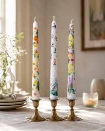 Candele decorative dipinte a mano — pezzi unici!