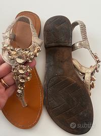 Sandali gioiello oro