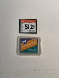 Lotto 2 Schede CompactFlash CF 512 MB