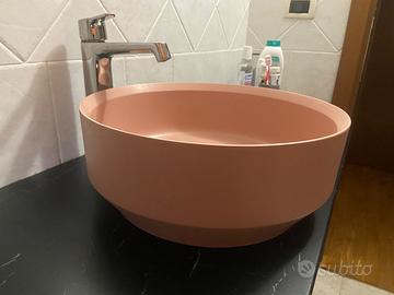 Lavabo Design Rosa Antico + Miscelatore Alto Coord