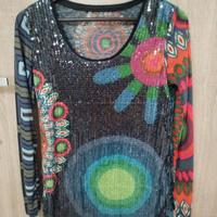 T-shirt Manica lunga paillettes Desigual