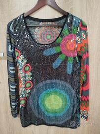 T-shirt Manica lunga paillettes Desigual