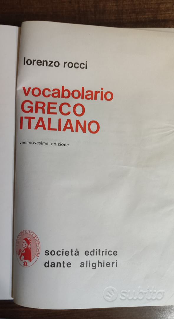 Vocabolario greco-italiano - Lorenzo Rocci