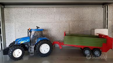 Trattore bruder new Hollande con carrello
