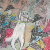 quadro con pastelli a cera