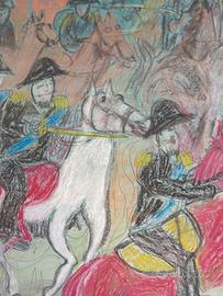 quadro con pastelli a cera