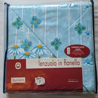 Lenzuola flanella singolo NUOVO