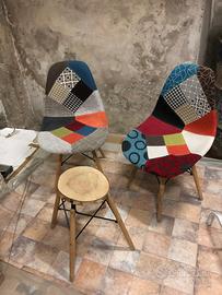 2 sedie patchwork di design