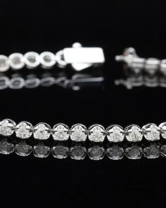 BRACCIALE TENNIS ORO BIANCO 14KT BRILLANTI 3.06 CT