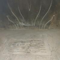 CAMINETTO PALAZZETTI IN GHISA E CONGLOMERATO CEMEN