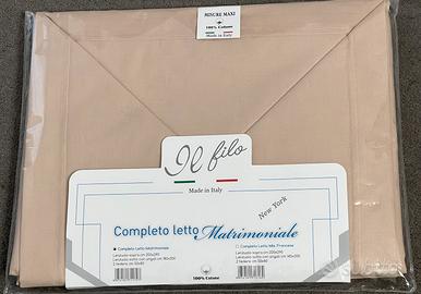 Completo letto matrimoniale  beige