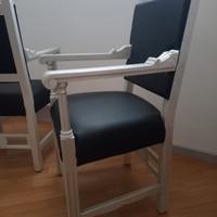 Poltrone  trono antiche restaurate stile shabby